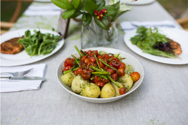 Pesto Baby Asparagus and Potato Salad