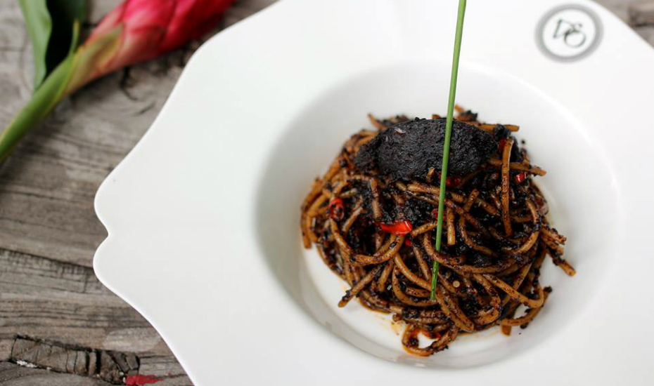 Buah keluak noodles from Violet Oon Singapore