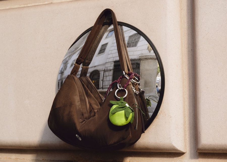 The Paper Bunny's braided cord holding a mini bag charm | Bag charms in Singapore