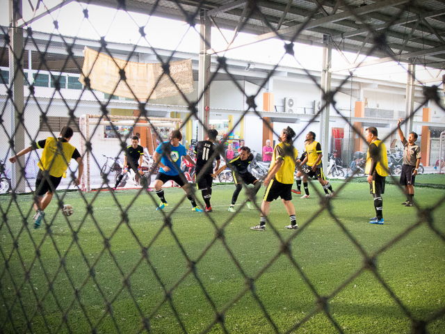 Three artificial pitches to play futsal at Sports Planet, Punggol