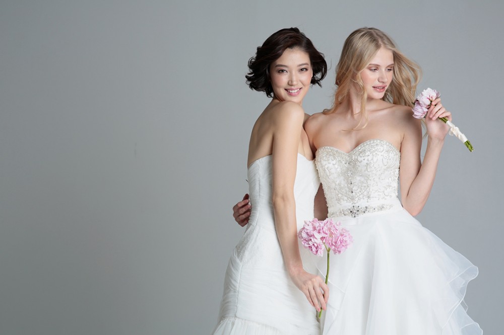 pink boutique wedding dress