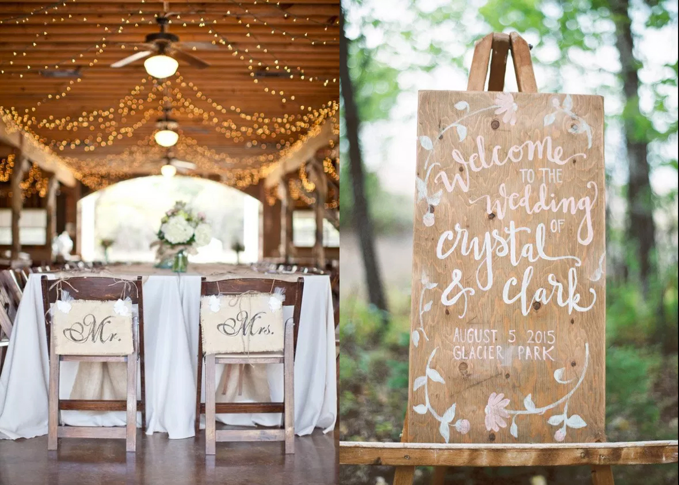 Rustic wedding decor ideas: Guide to country-inspired lighting, table settings, signage and more