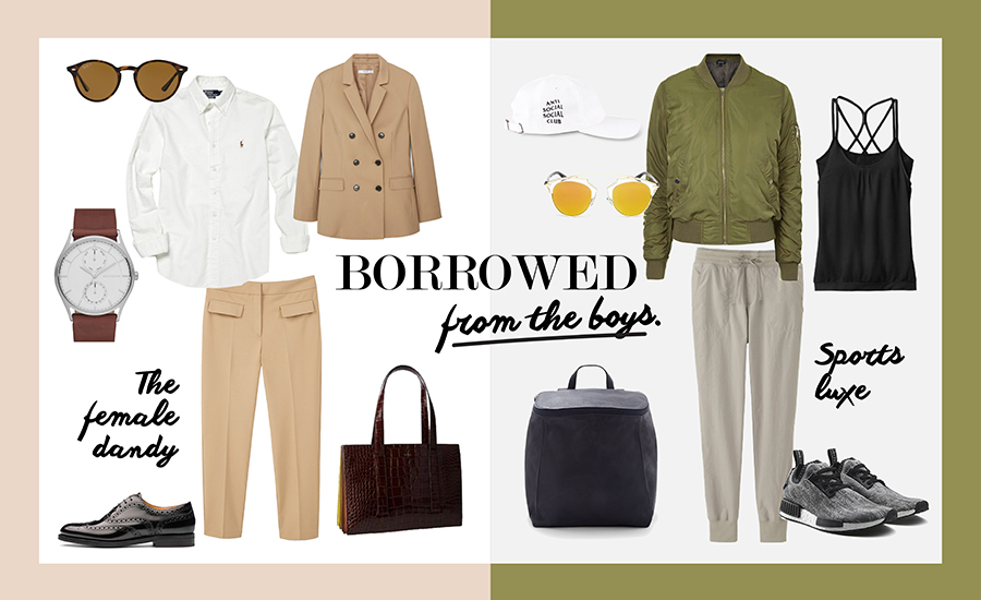 The Edit: Menswear-inspired fashion looks featuring boyfriend jeans, blazers, tuxedos, bomber jackets and other athleisure essentials