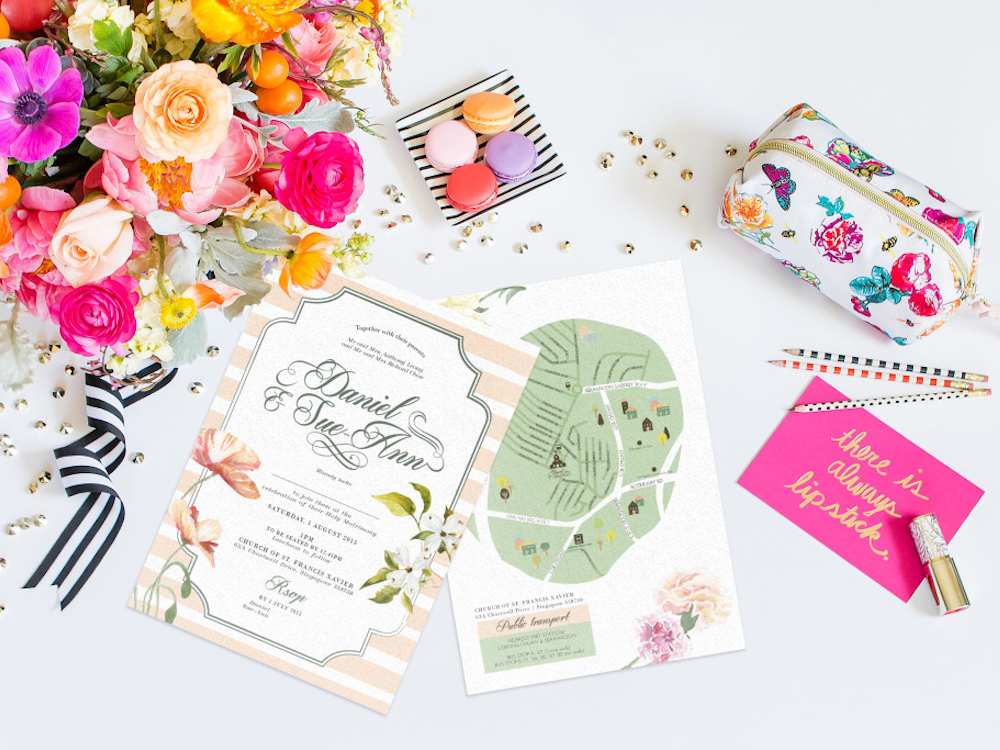 Wedding invitation cards in Singapore Printers to order stylish custom