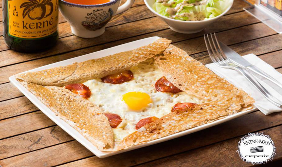 Entre-Nous Creperie serves up a mind-boggling variety of crepes, including savoury ones