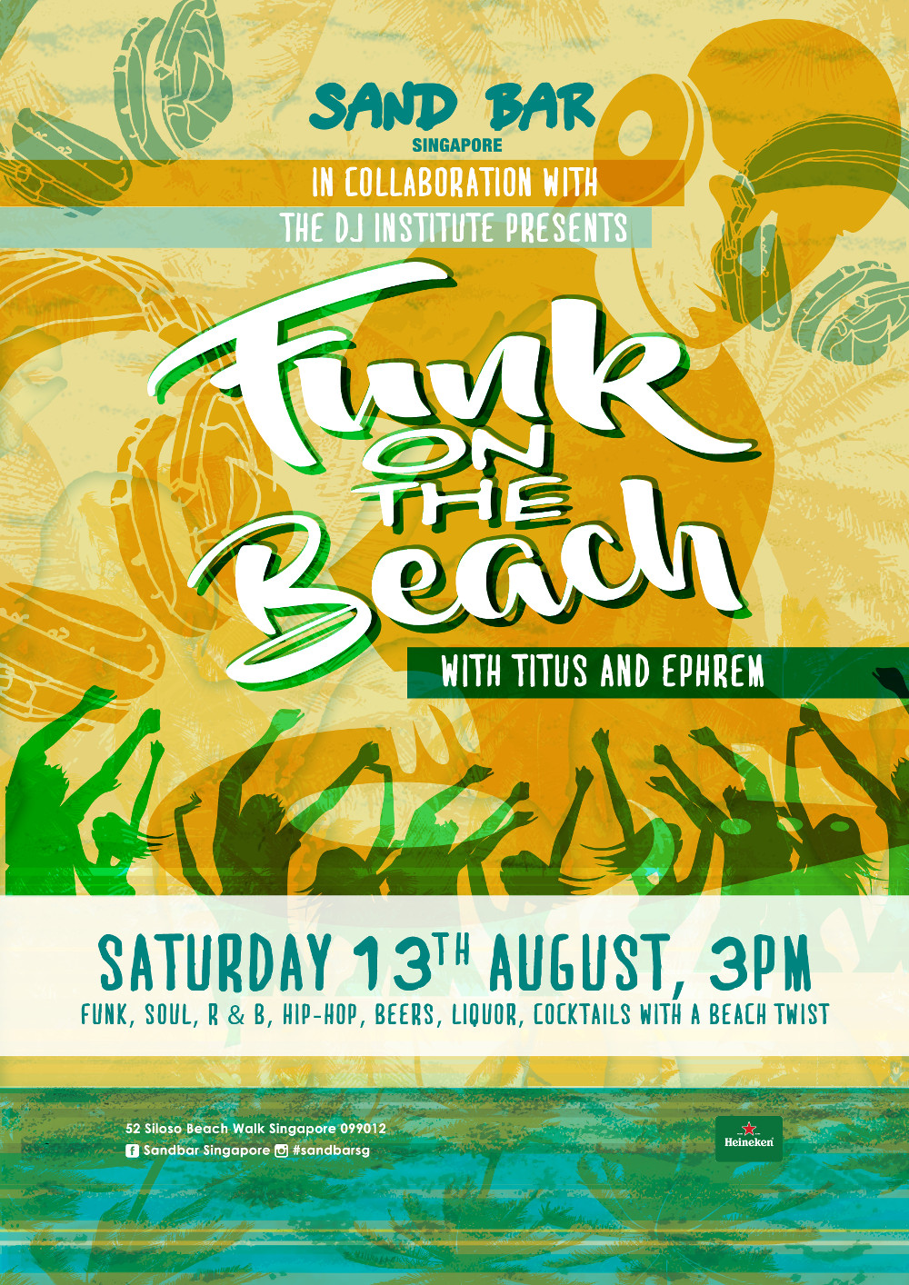 Sand Bar at Siloso Beach Presents Funk On The Beach with Renowned Singapore DJs Titus & Ephrem