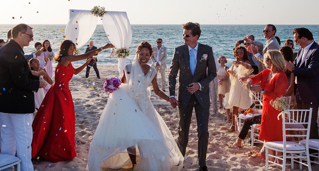 Real wedding: Geert and Tanya’s classy, romantic beach wedding at Abu Dhabi’s Zaya Nurai Island Resort