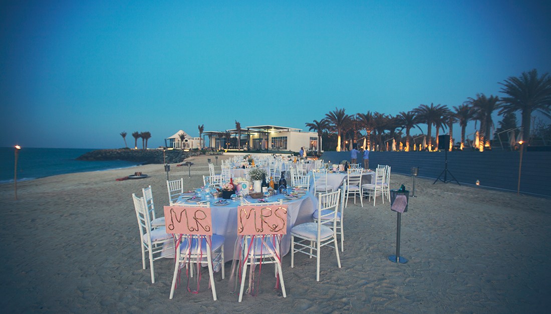 Real wedding: Geert and Tanya’s classy, romantic beach wedding at Abu Dhabi’s Zaya Nurai Island Resort