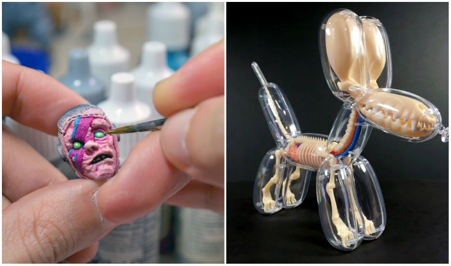 Kult Gallery is having a toy-art exhibition that lets you create your own mini Frankenstein