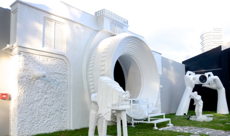 Museums in Singapore: This massive camera-shaped building showcases over a thousand vintage cameras