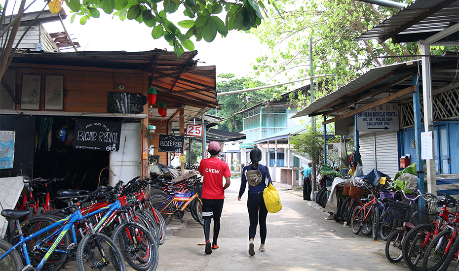 Cycling in Pulau Ubin, Singapore