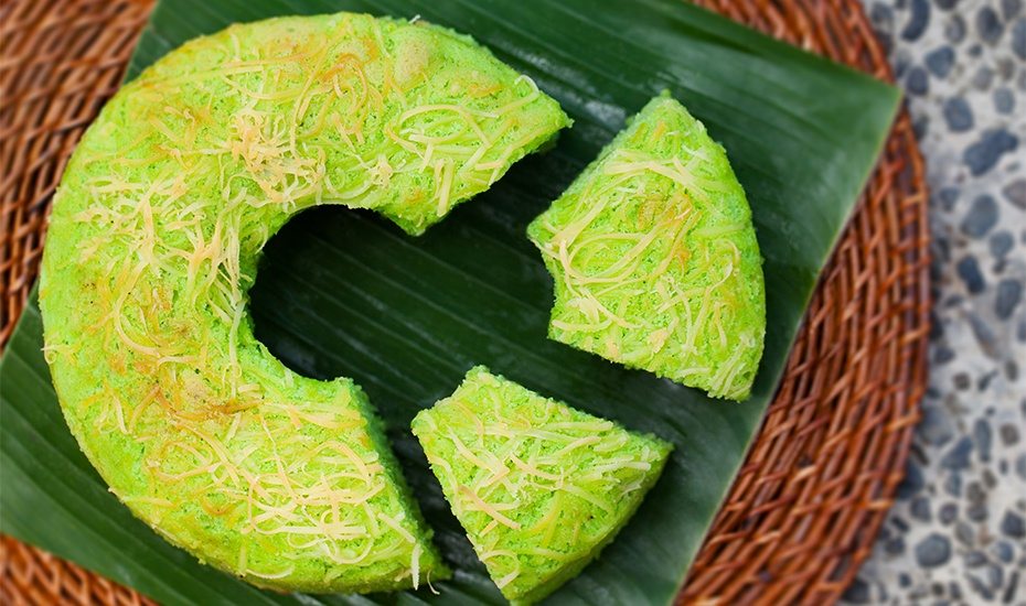 Bolo de Pandan |comida local favorita em Singapura