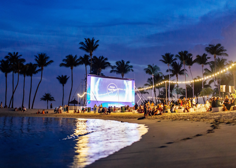 outdoor cinema by the beach