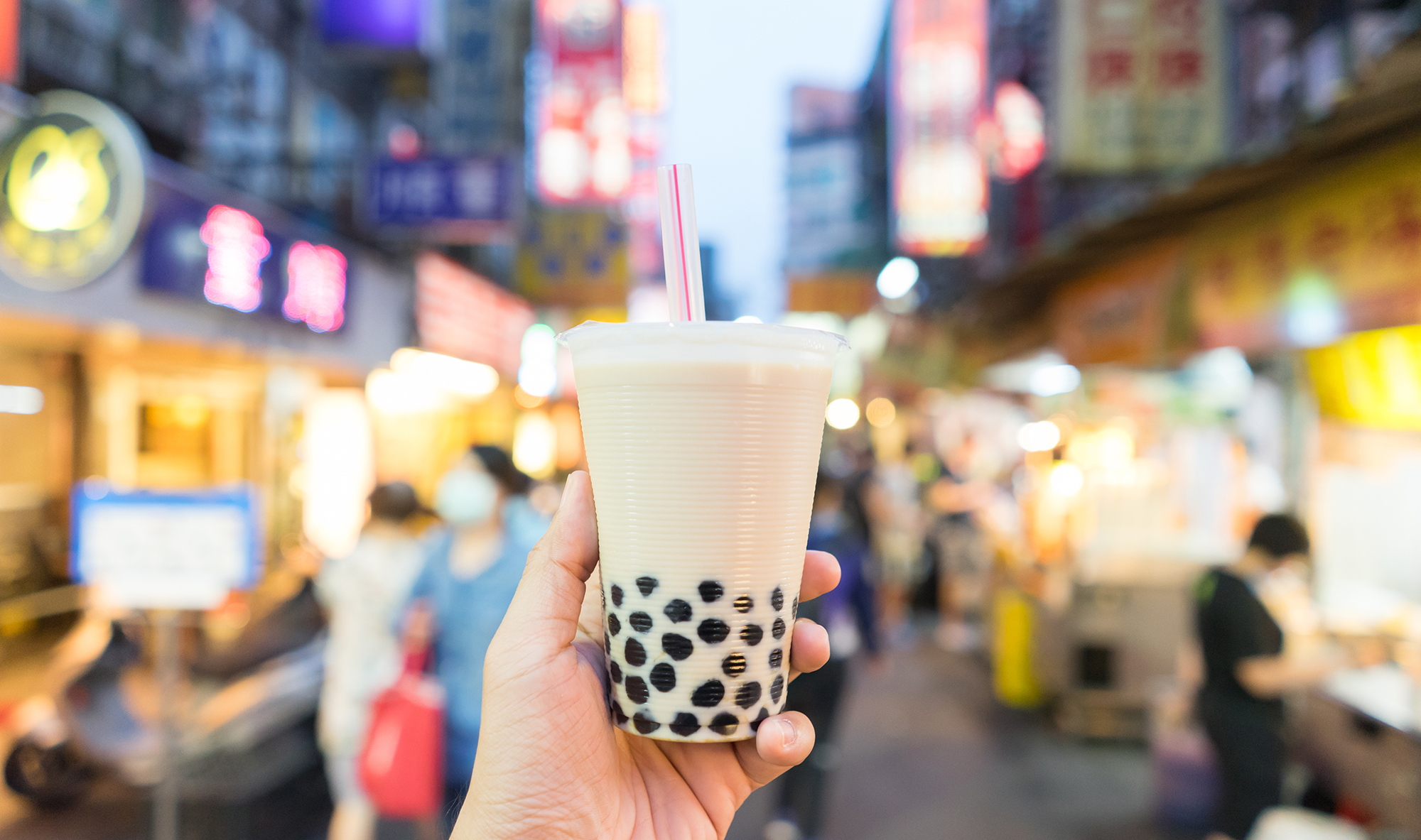 milk tea with pearls