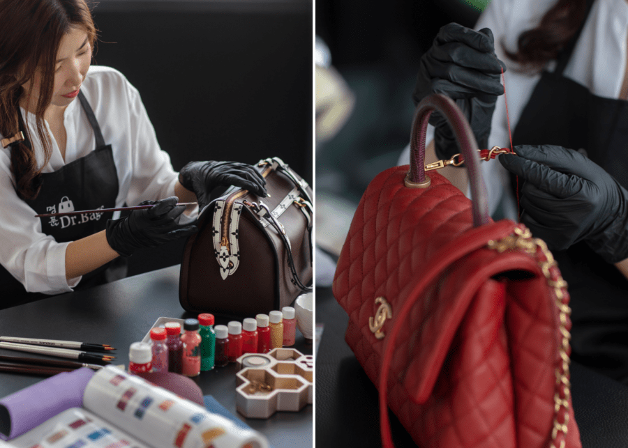 LV bucket bag - Trista Handbag Cleaners - Singapore