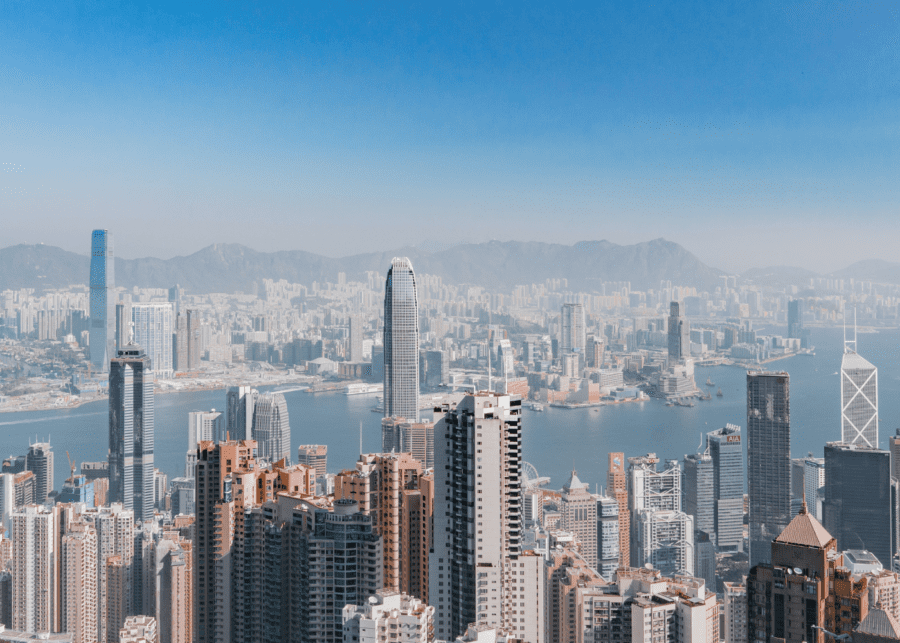 view of hong kong city