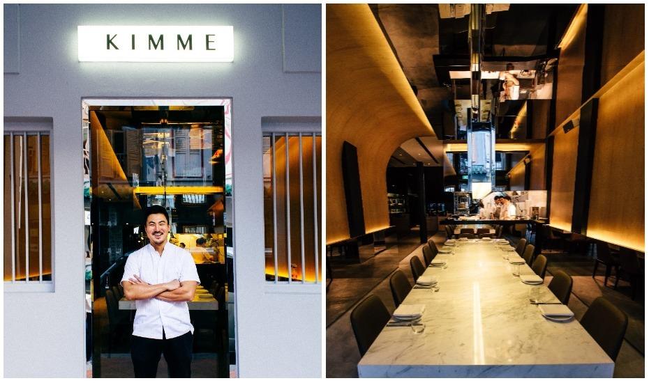 Left: Executive Chef Sun Kim. Right: Kimme's communal table.