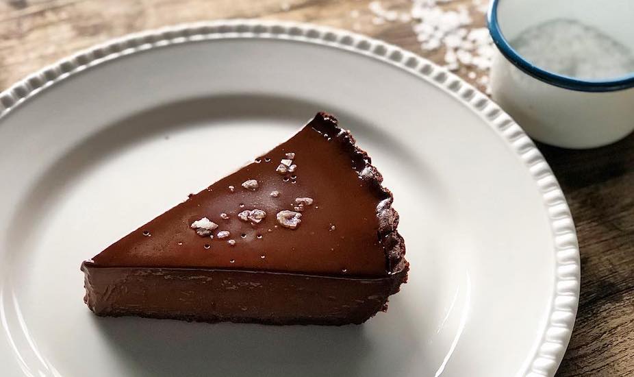 Summer Hill's The dark chocolate tart with sea salt. 