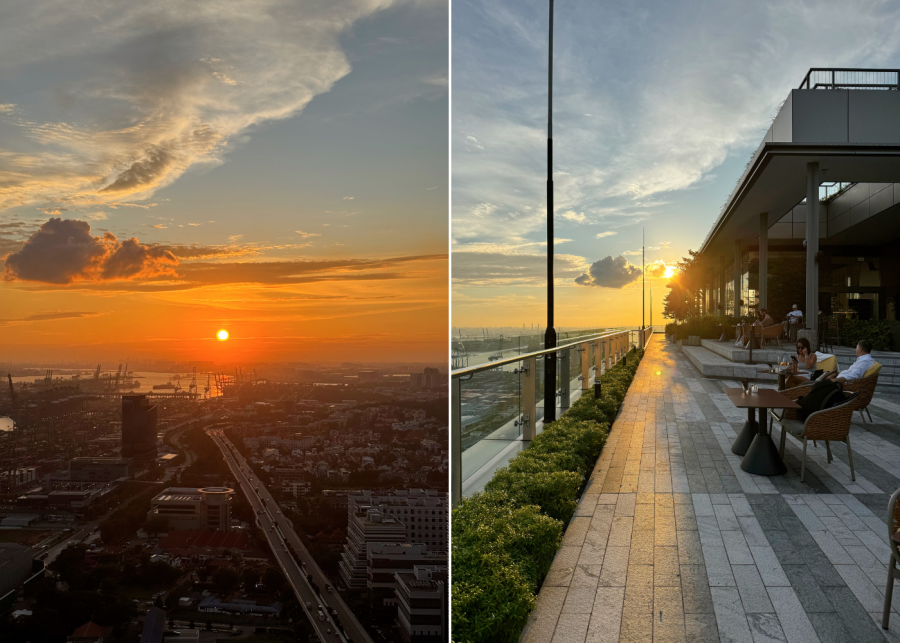 1 alfaro singapore la luna rooftop bar sunset