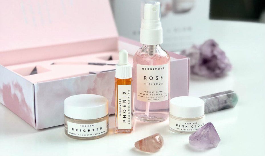 Crystal infused beauty products: You'll find crystals in most of Herbivore Botanicals products