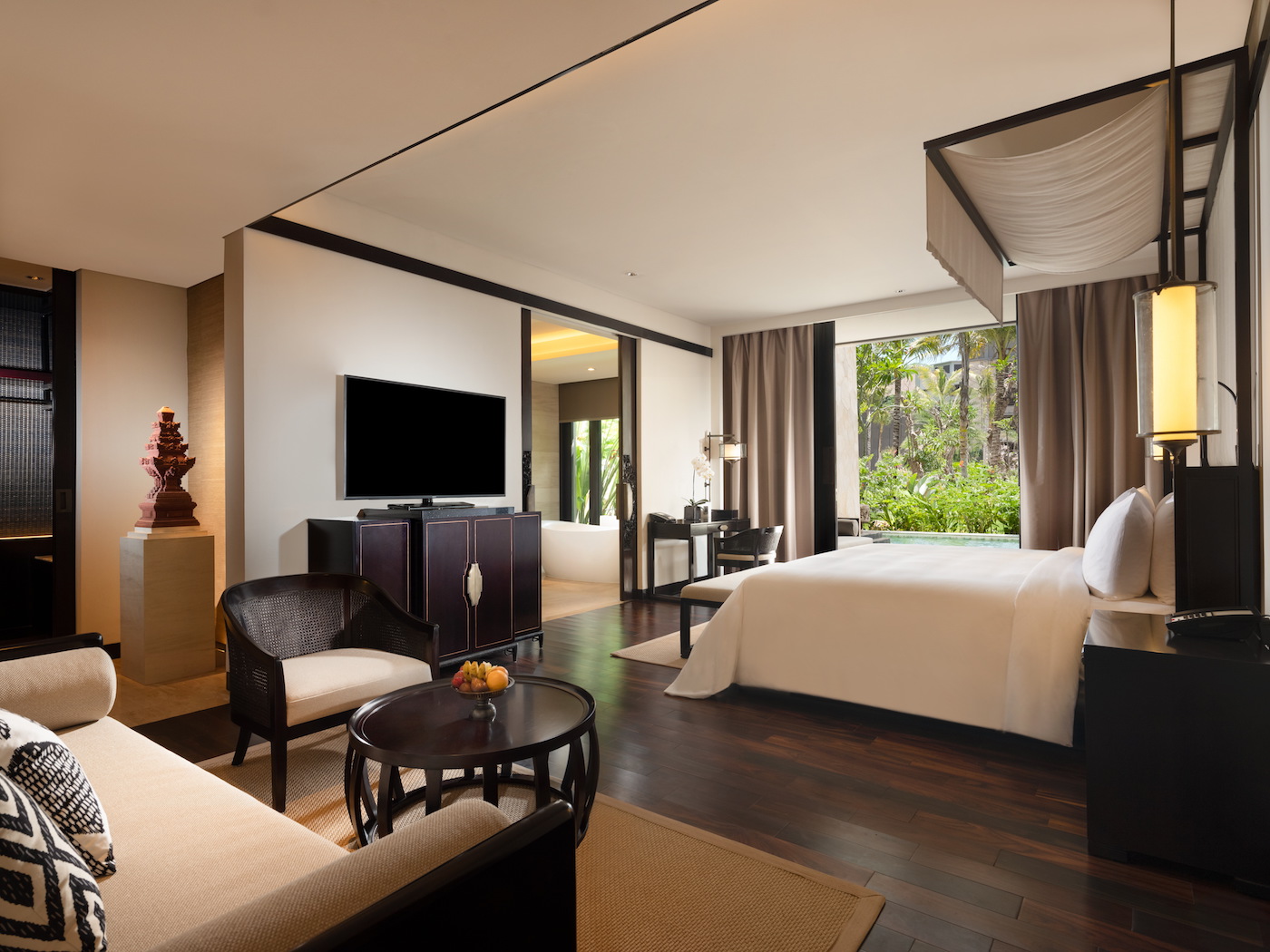 Grand Deluxe suite with lagoon view at Apurva Kempinski Bali