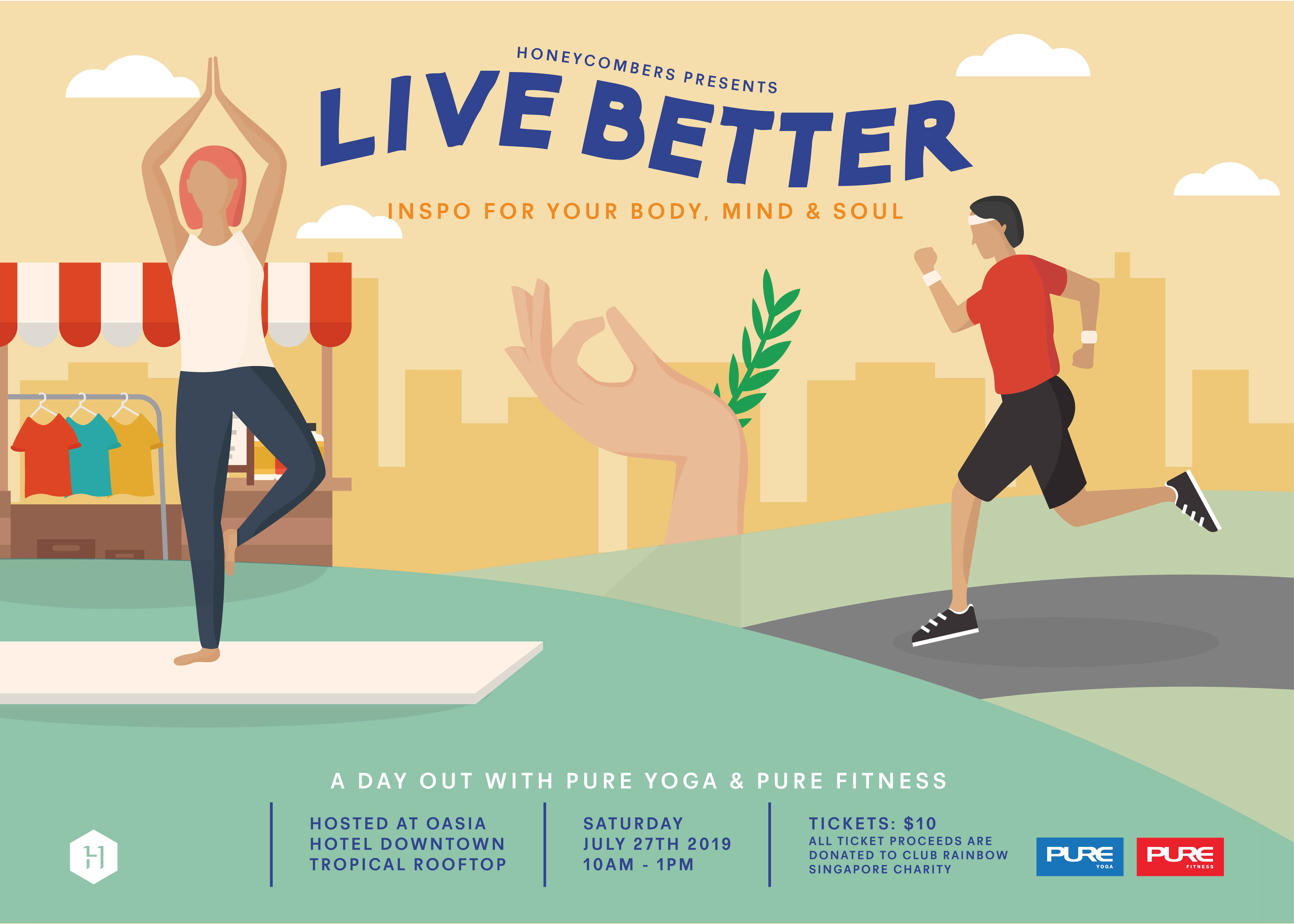 Live Better: a day of fitness, wellbeing workshops and conscious shopping with Pure Yoga & Pure Fitness