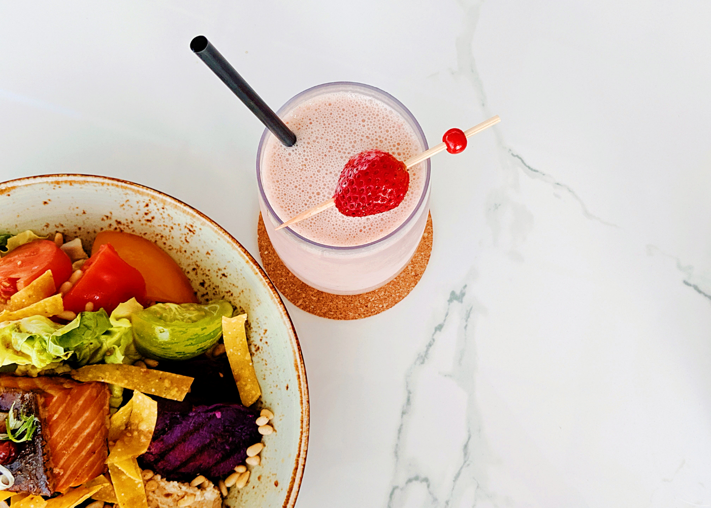 Berry Sanctuary alongside our salad. Photography: Amelia Ang