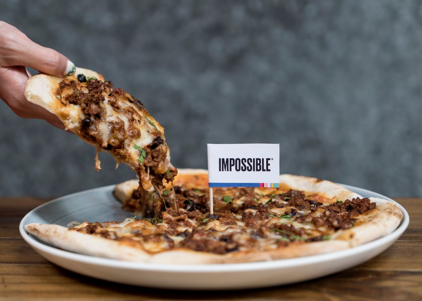 Impossible foods pizza