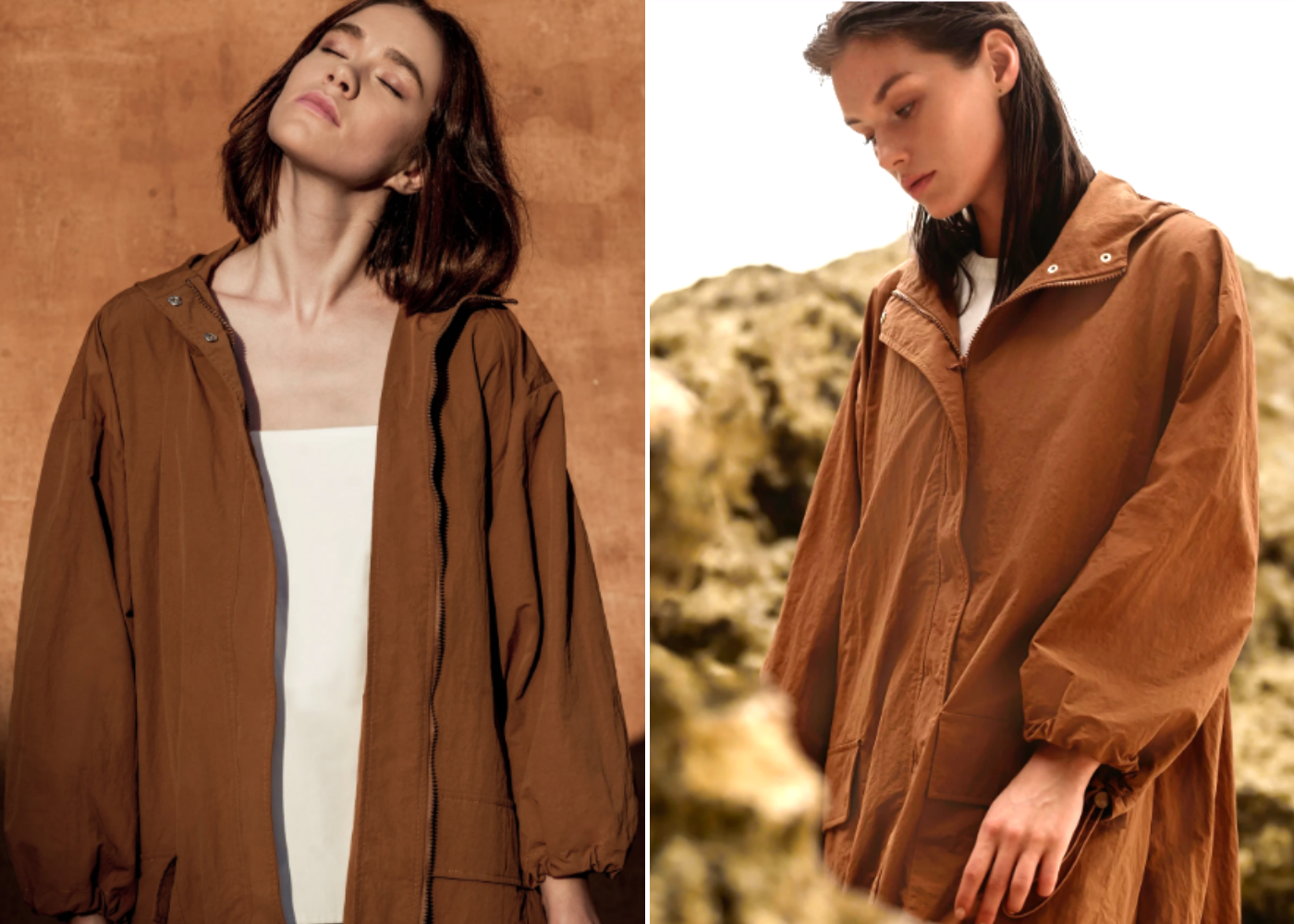 Oversized drawstring jacket. Photography: Beyond The Vines