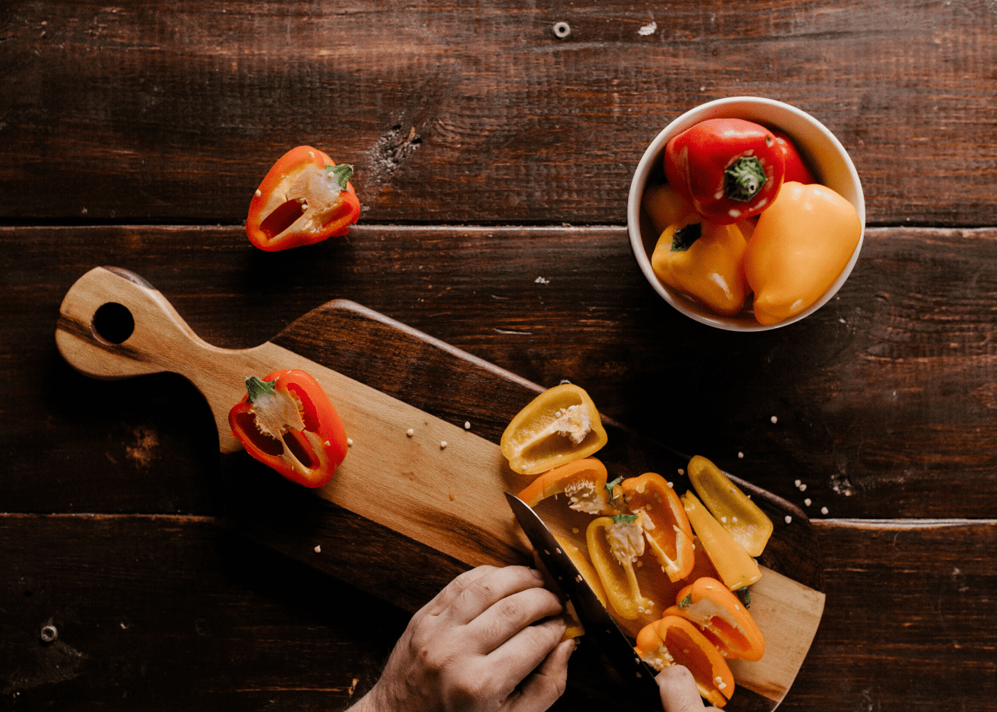 red bell peppers on chopping board | The best foods to boost your immunity