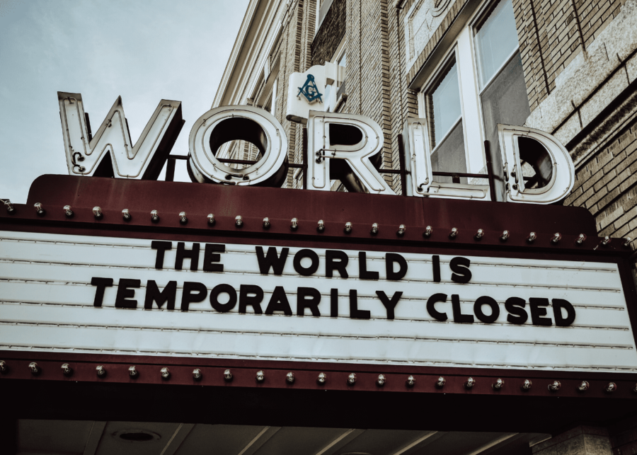 the world is closed sign | coronavirus pandemic