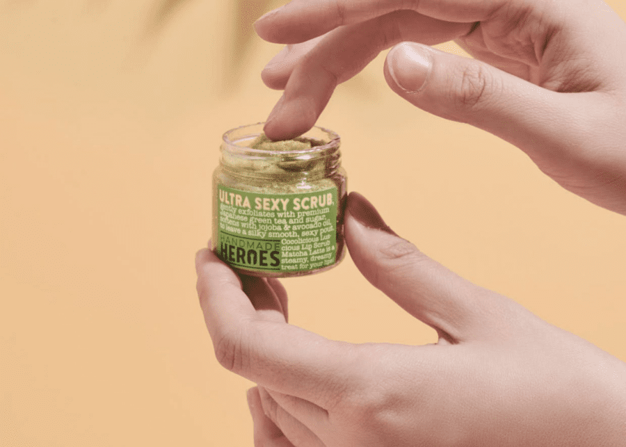 Handmade Heroes Cocolicious Luscious Lip Scrub in Matcha Latte | Lip care products in Singapore