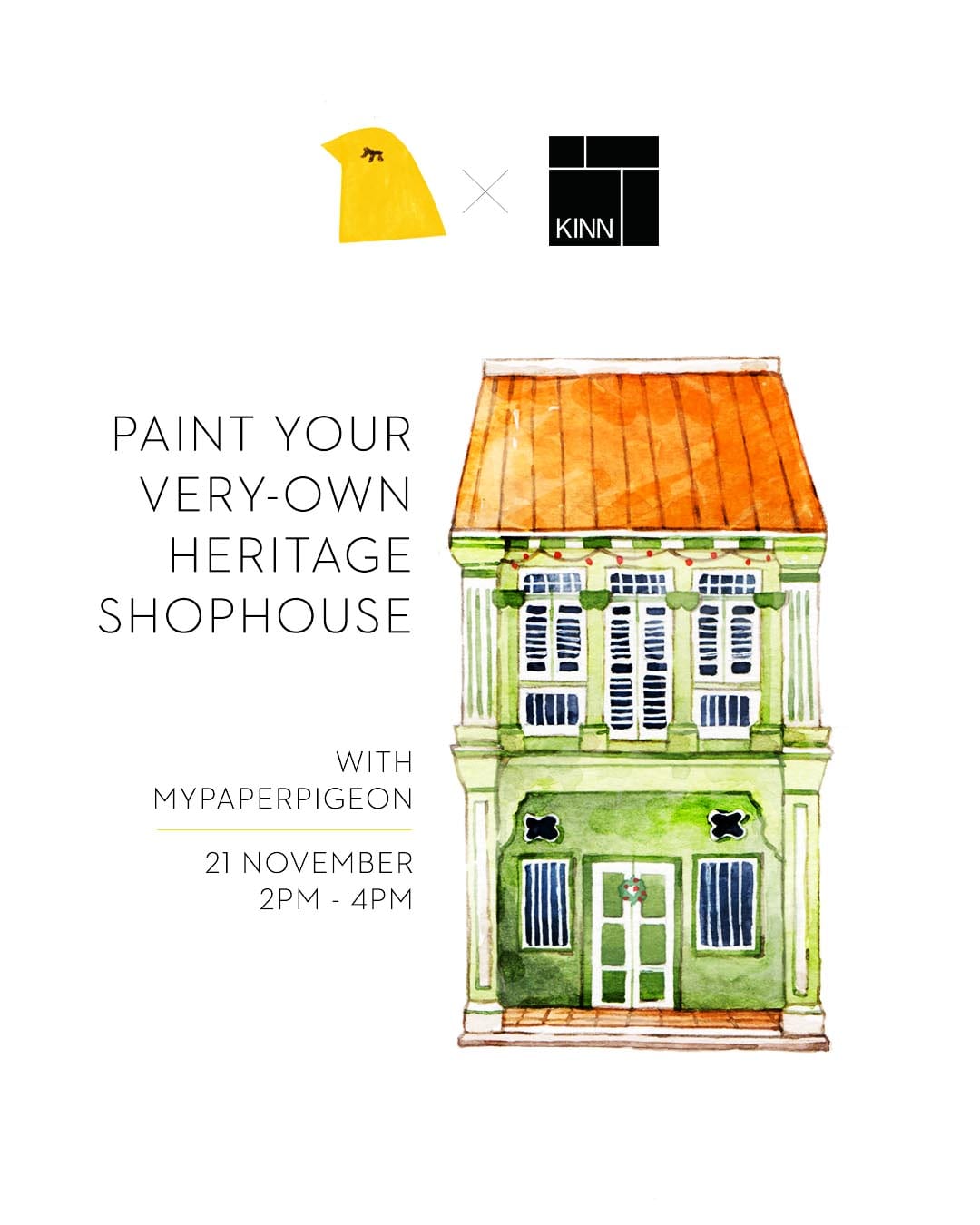 My Paper Pigeon Watercolour Painting Singapore