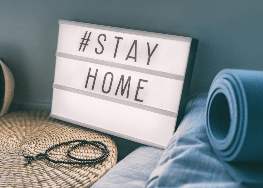 stay home sign