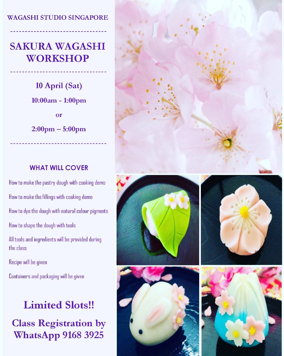 Sakura Wagashi in April Singapore