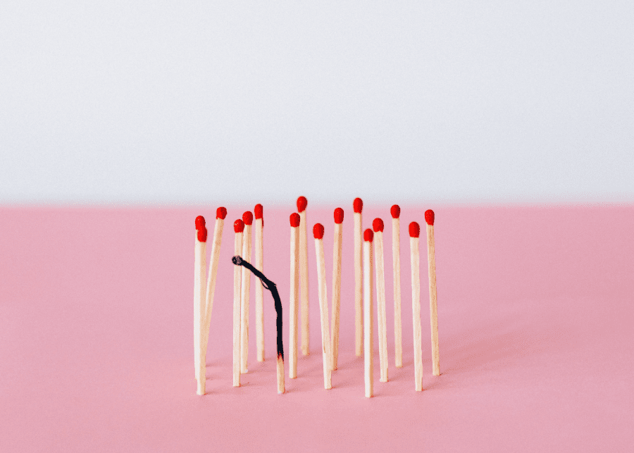 burnout | matchsticks burning