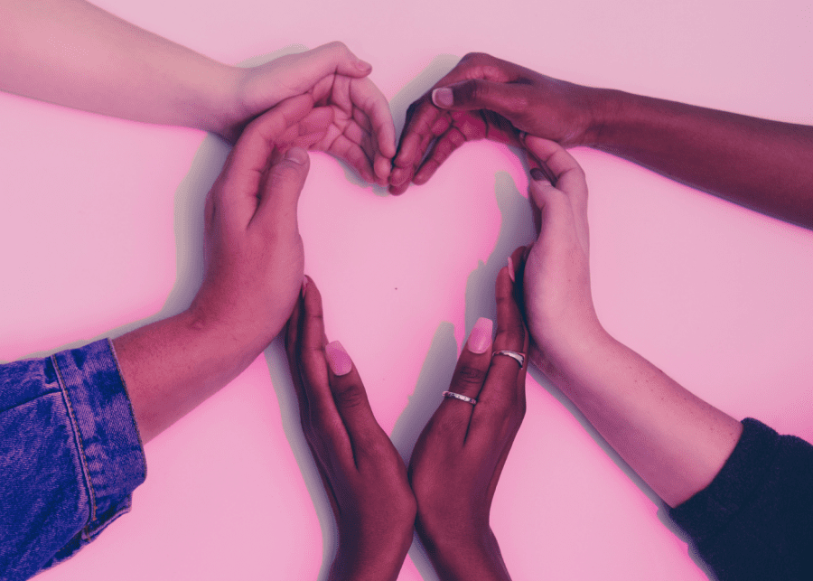 self love | hands forming a heart