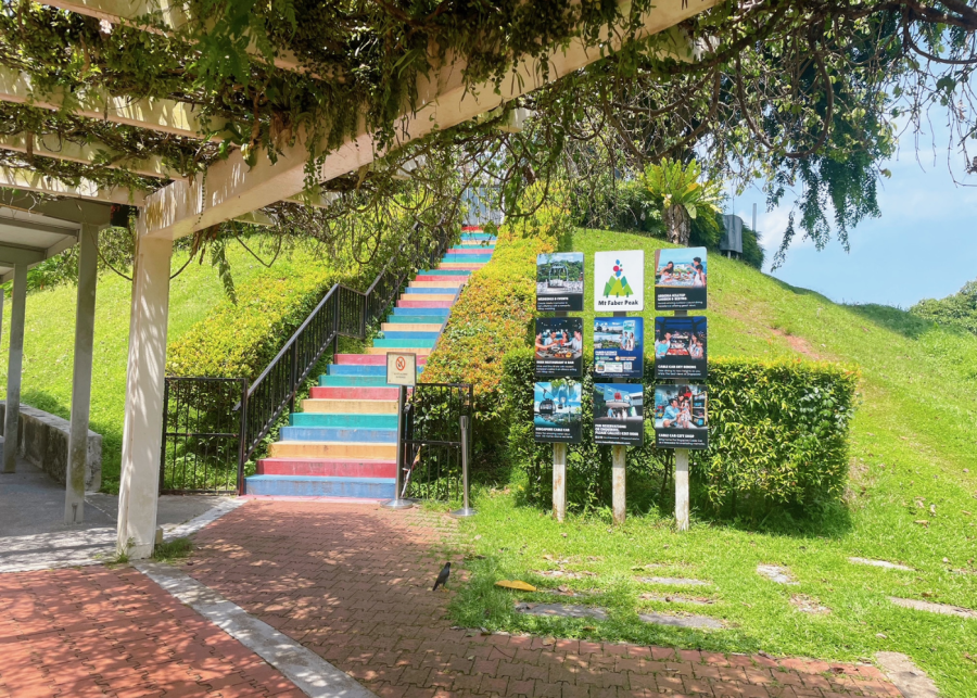 southern ridges singapore walk | colourful stairs mount faber