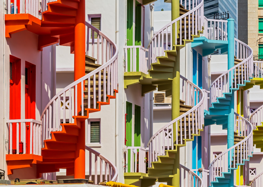 why we love singapore colourful | stairs bugis