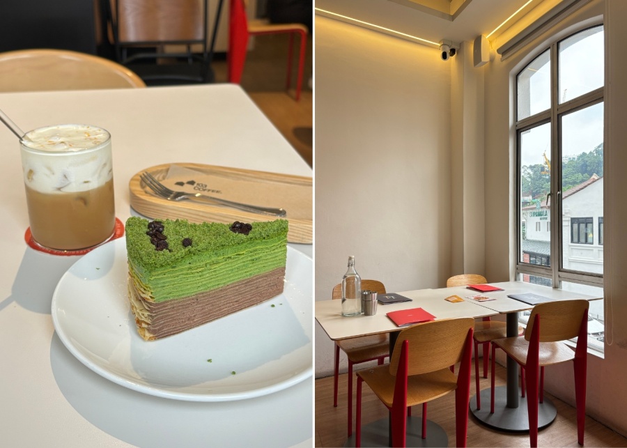 Where to eat in KL - 103 Coffee Chow Kit specialty coffee and green tea choco crepe cake