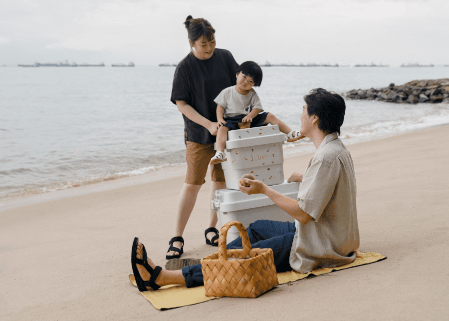 storage box muji | family at the beach