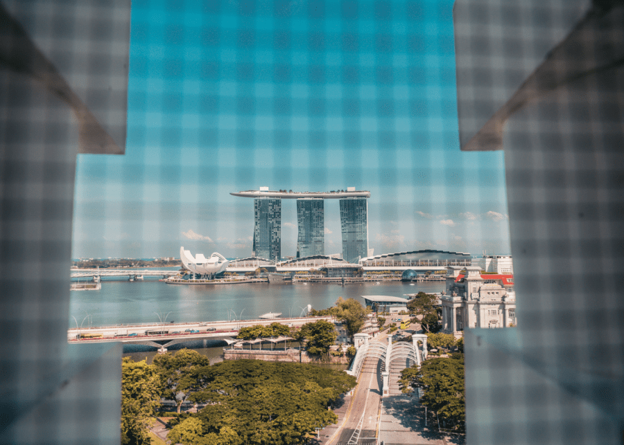 clock tower climb | marina bay sands view