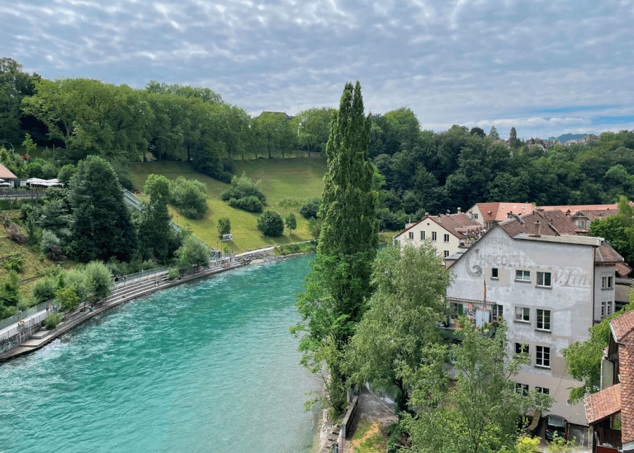 solo travel in switzerland | bern river