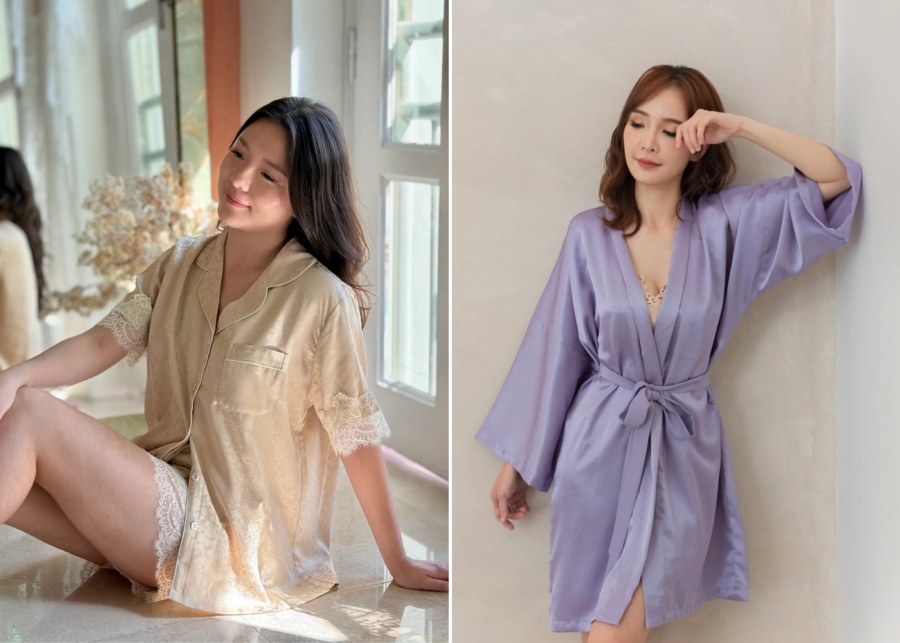 Where to shop pyjamas and loungewear in Singapore - Bells and Birds robe and pyjamas set