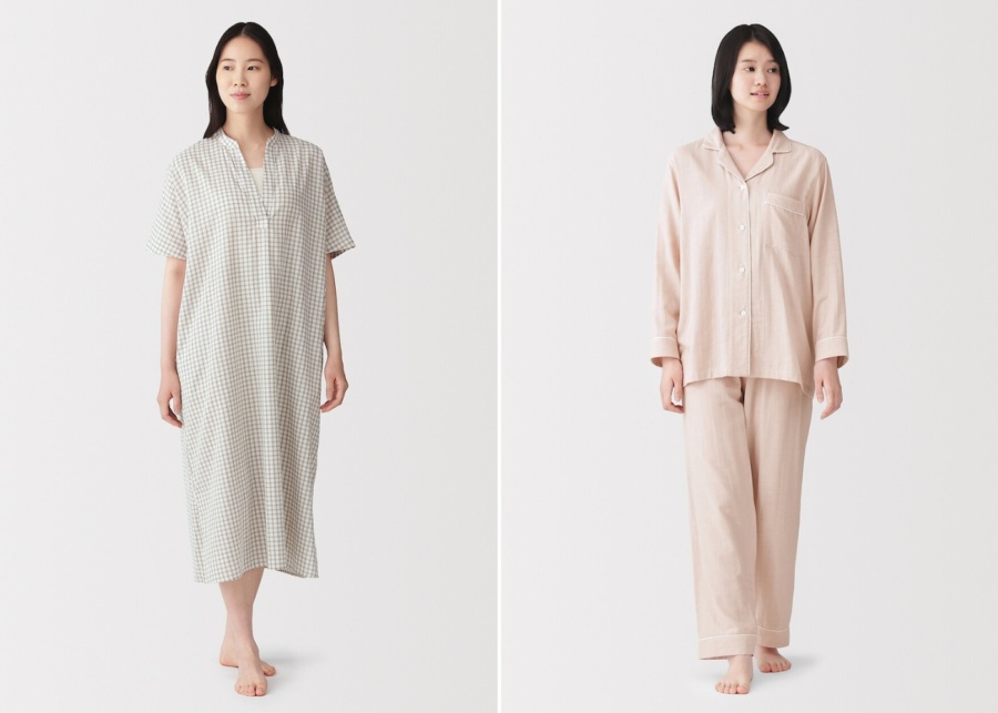 Where to shop pyjamas and loungewear in Singapore - Muji half-sleeve dress and pyjamas set