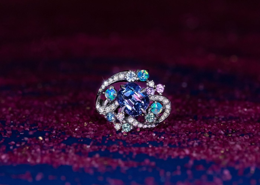 Bespoke designer birthstone ring