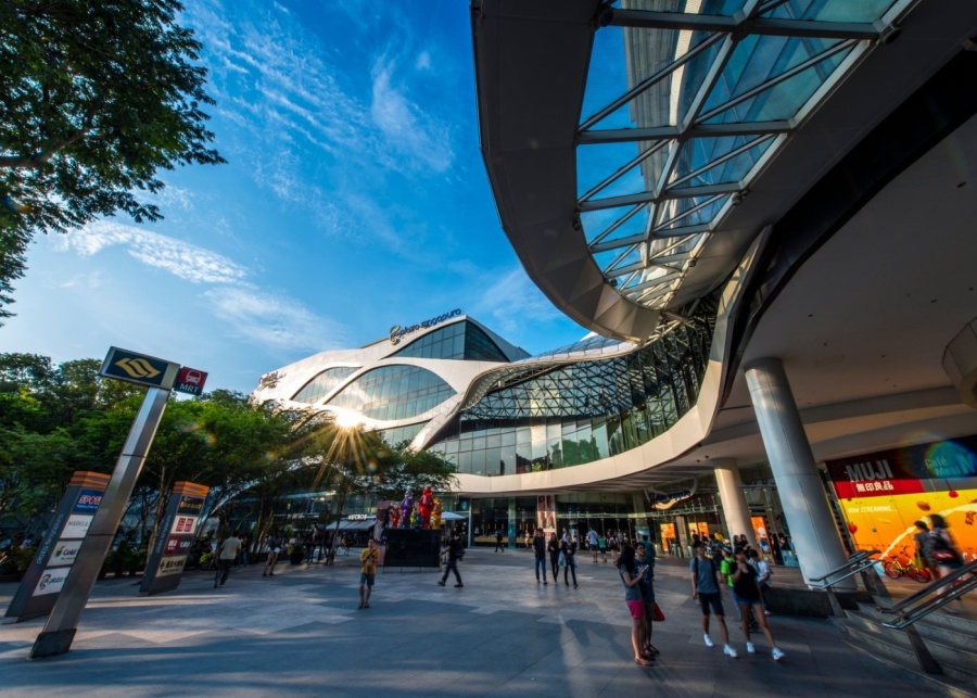 Best shopping spots Orchard Road - Plaza Singapura building facade and entrance