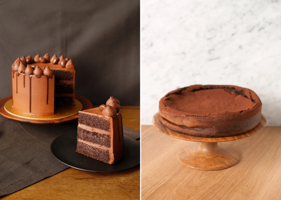 plain vanilla - chocolate cake in singapore
