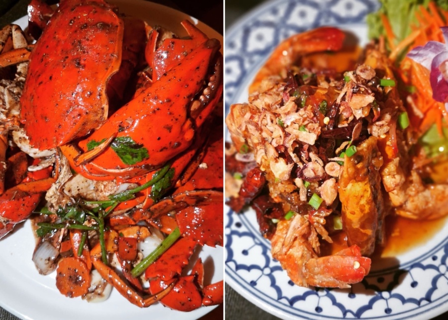 Best Thai food in Singapore - Thong Thai Bistro crab and prawn dishes