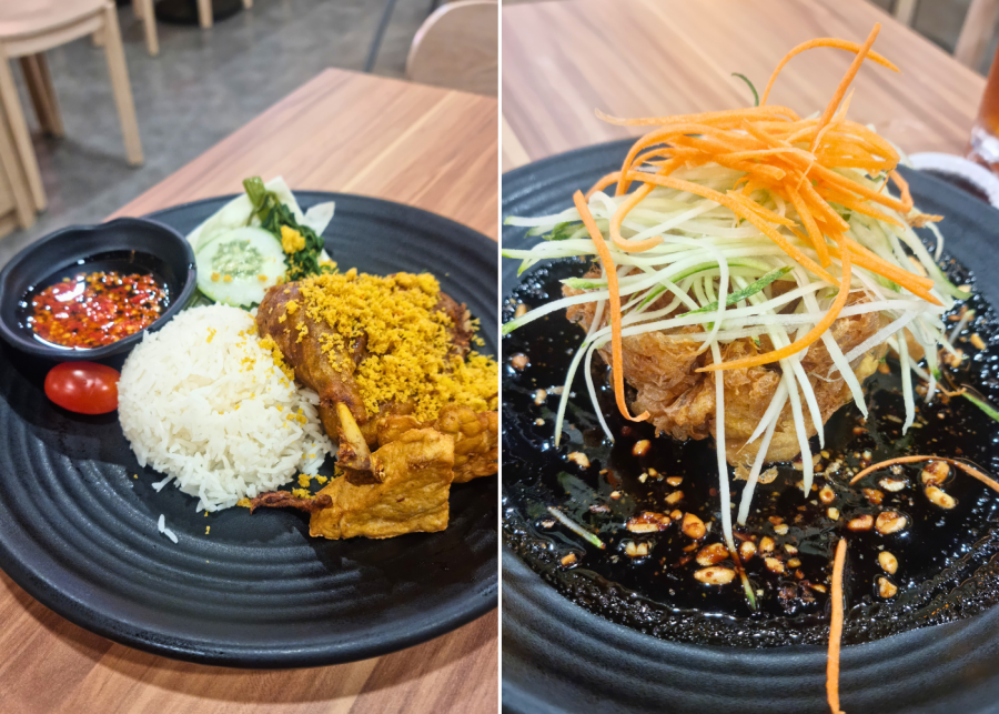 Bebek Goreng Pak Ndut's original crispy fried duck and tahu telur | Affordable restaurants in Singapore